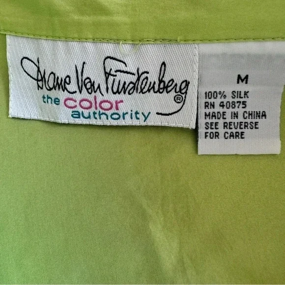 COPY - Diane Von Furstenburg Vintage Silk Long Sleeve Button Down Shirt Womens … - Picture 8 of 11